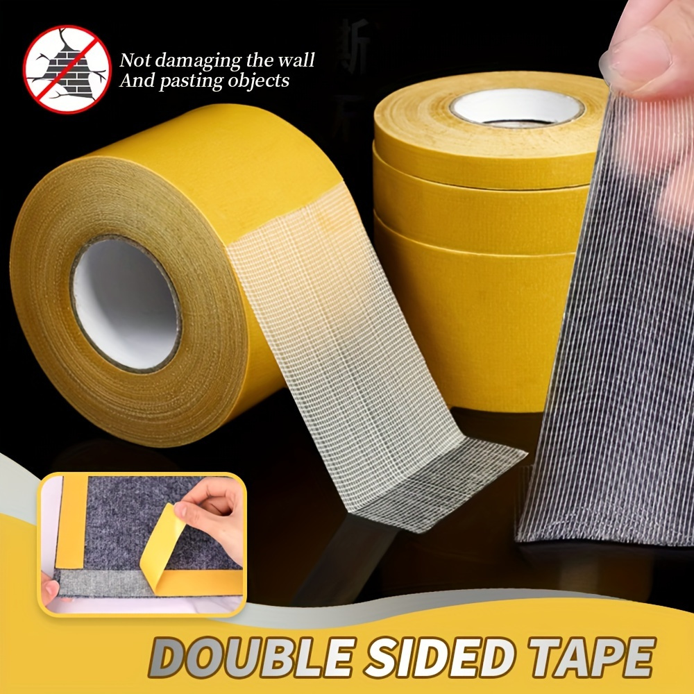 

1roll, High Adhesive Strength Mesh Double-sided Duct Tape, Strong Tape, Double Sided Mounting Tape Used For Carpet Banding, Props Pasting, Wedding Decorations, Photo Frames, Home Decorations, Etc