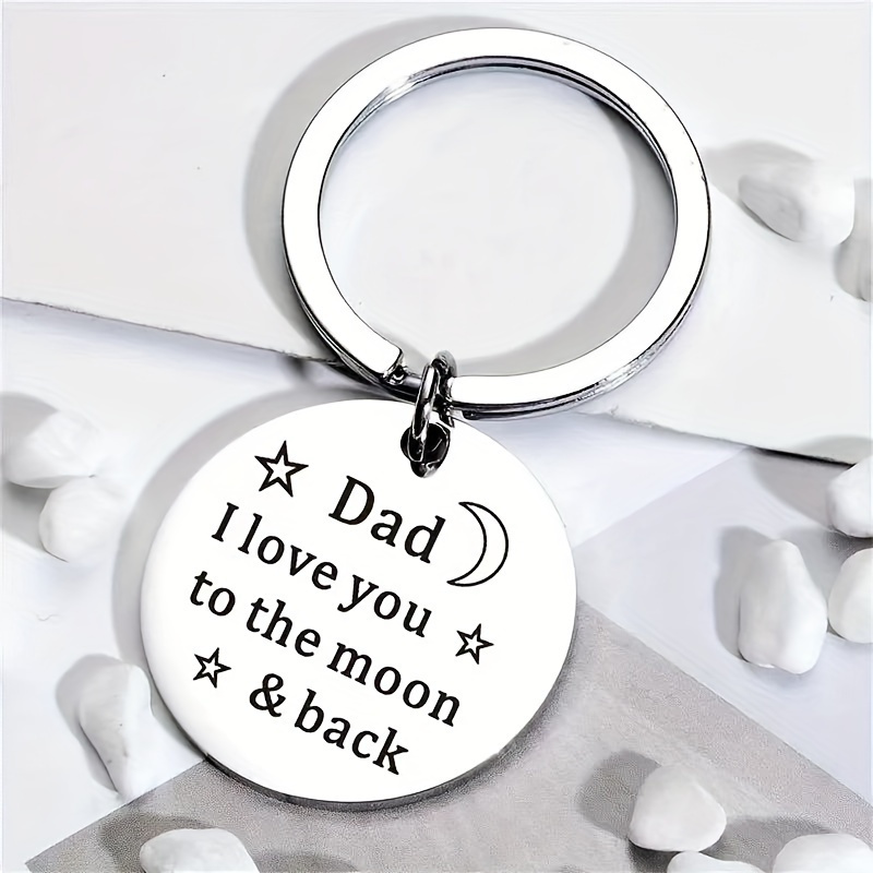 

I Love You Stainless Steel Keychain - Gift For Dad Or Mom, Father's Day Or Day