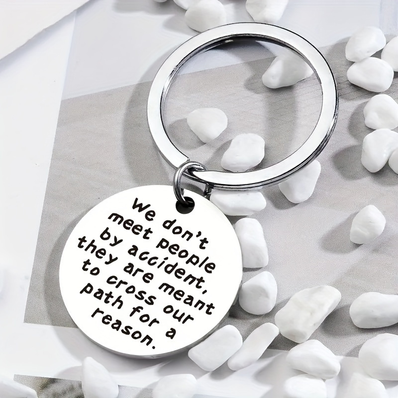 

Farewell Stainless Steel Keychain - 'we Don't People ' Engraved, Bags & Backpacks, Ideal Party Favor Or Gift