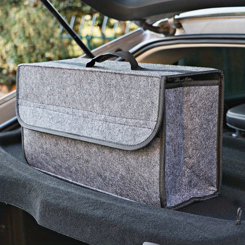 1pc/felt Storage Box Car Trunk Tool Sorting Storage Box Car Foldable Felt Storage Bagfor Car/car Interior