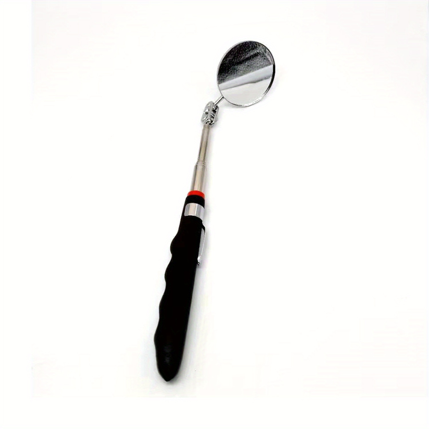 Image of 1pc/2pcs Magnetic Telescopic Inspection Mirror With - Stainless Steel And Pvc, Battery Free - For Car Maintenance