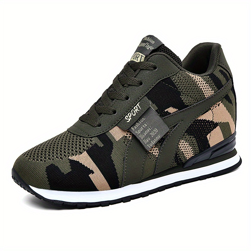 

Spring And Autumn New Canvas Camouflage Height Increasing Insole Sneaker Leisure Tourist Shoes Plus Size Women's Shoes Camouflage Series