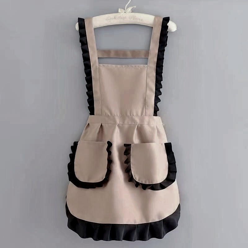 Single-piece Fashion Apron, Florist And Beautician Workwear, Suitable For Milk Tea Shops, Coffee Shops, Flower Shops, Nail Salons, Bakery Workwear, And Kitchen Cleaning Or Cooking Home Aprons