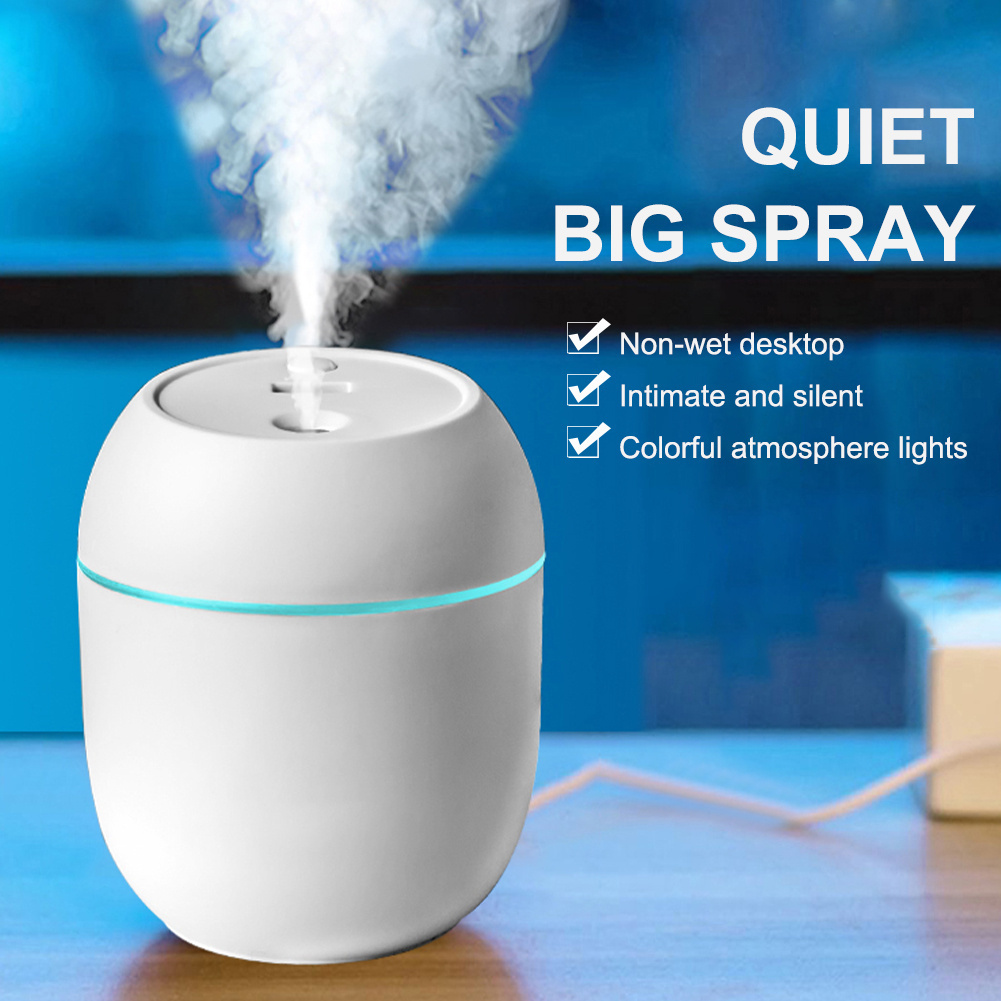 

3-mode 220ml Usb Humidifier & Essential Oil Diffuser - Auto-off, Led Light, Face Steamer - Portable For Home, Car, Classroom, Dorm, Office, , Christmas - Freshener & School Supply