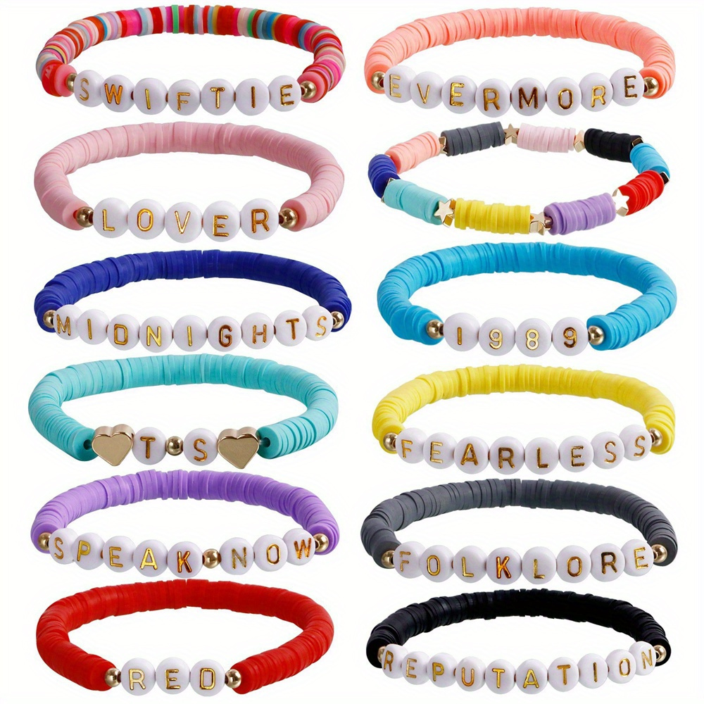 

Ts Era's Fan Must-have: 11/12pc Friendship Bracelet Set - Iconic Album & Song Themes - Perfect For Daily Wear Or As Gifts