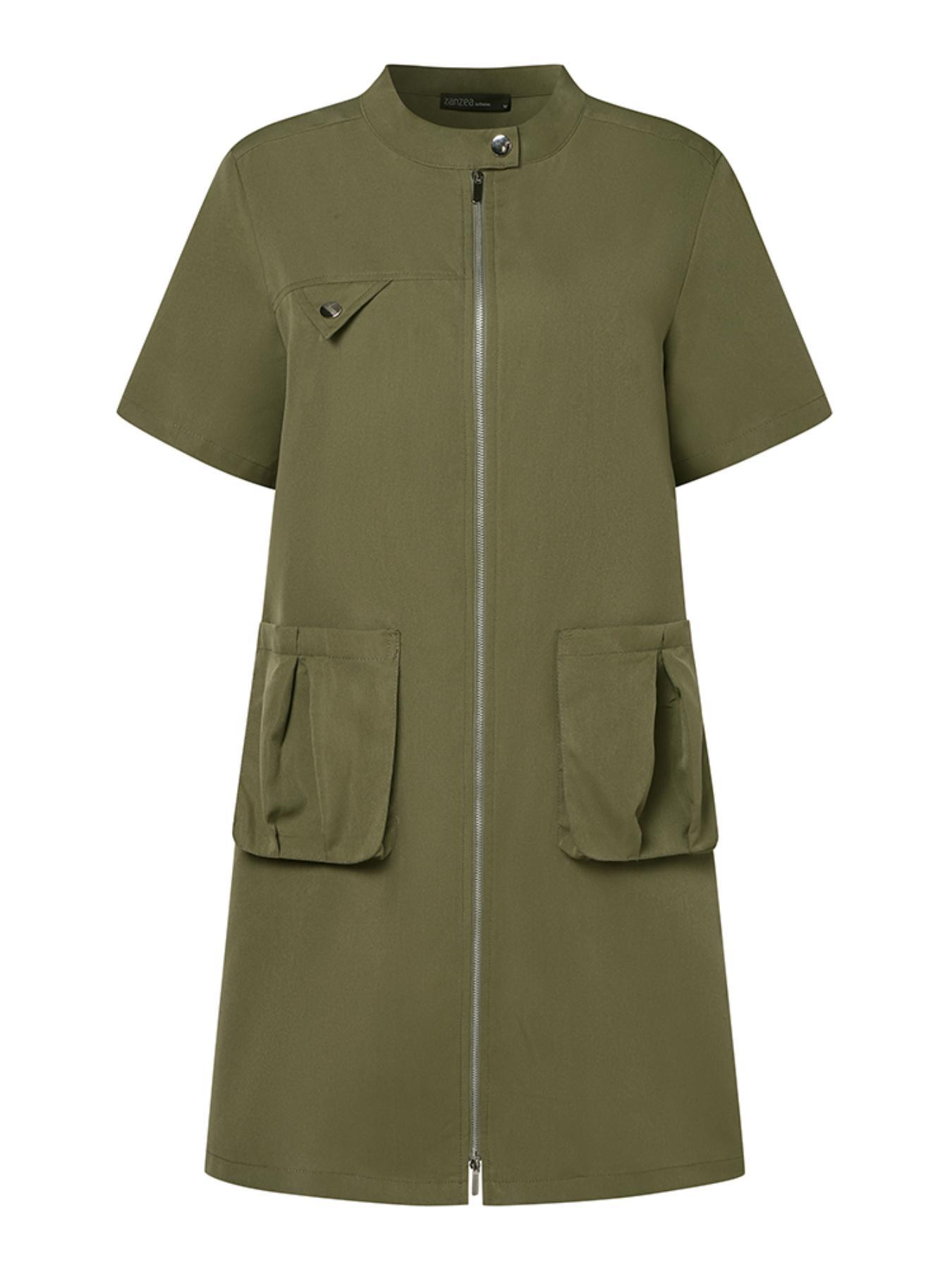 size cargo mini dress women solid color short - Temu Germany