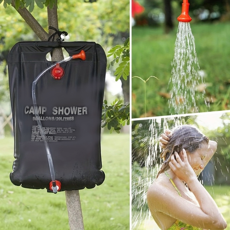 Portable Solar Shower Bag 5 Gallons/20 Litres Capacity Pvc Temu