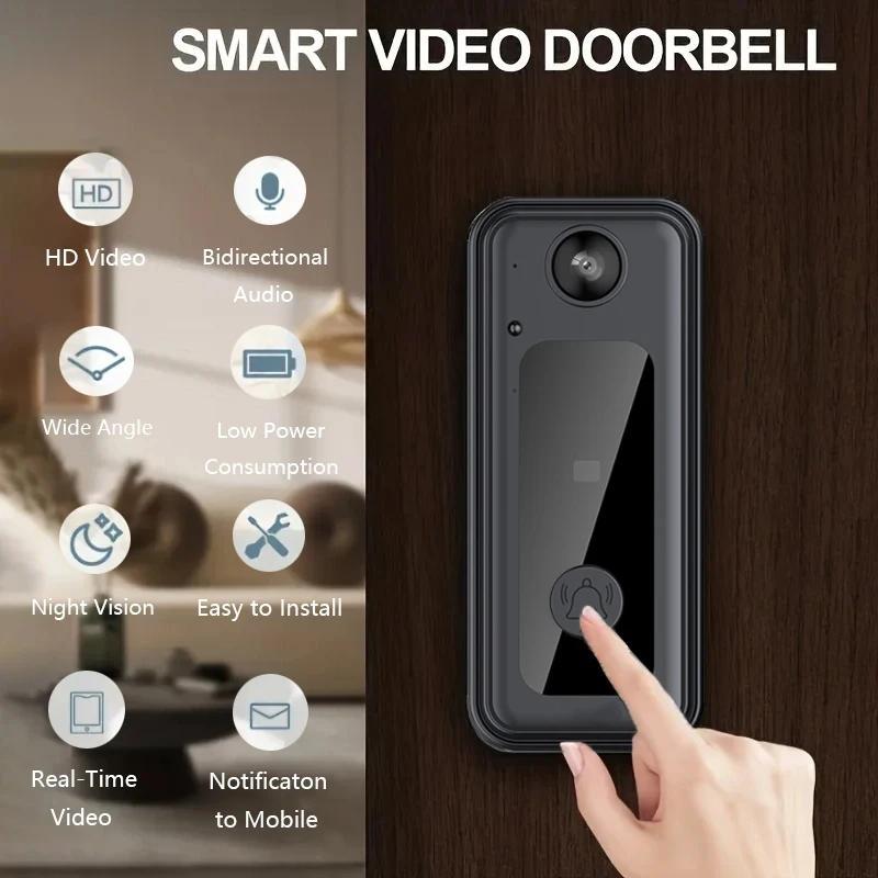 

Smart Home Doorbell Wifi Camera Security Alarm Hd Night Intercom Waterproof Wireless Doorbell Monitor