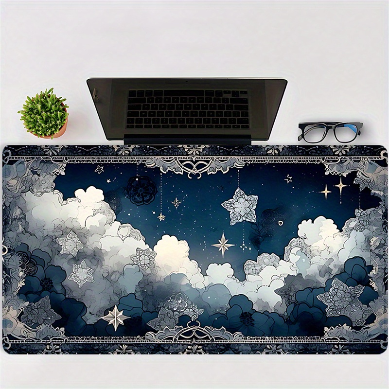 

Cloud & Mouse Pad - , Desk Mat For | | In Multiple (23.6x11.8", 31.4x15.7", 35.4x15.7") | For And Women