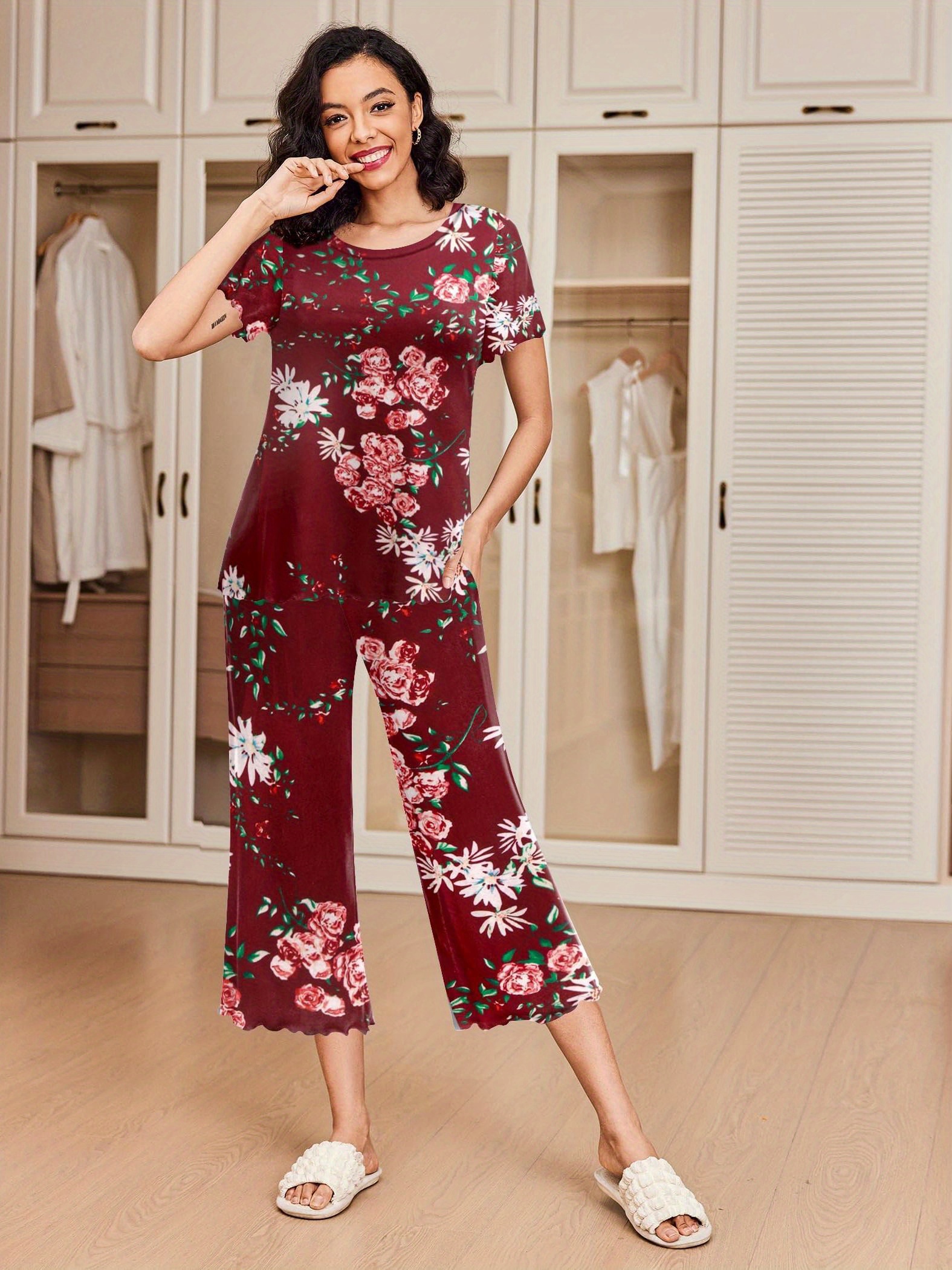 Pijamas Cortos Pijamas Abrigados Mujer Pantalones Cortos Mujer