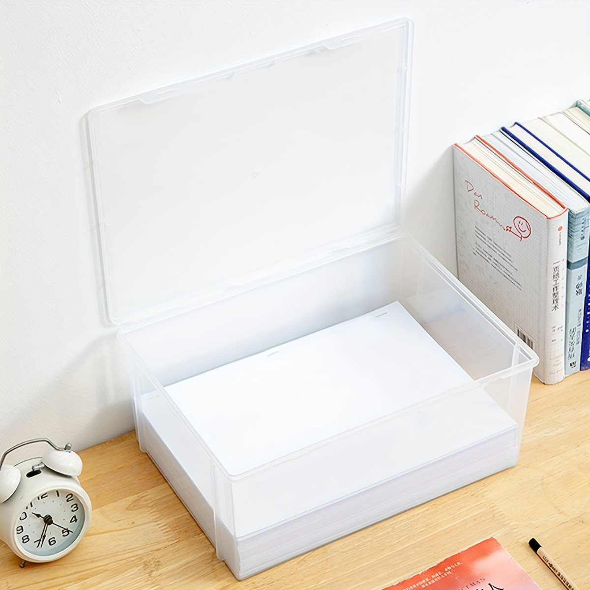 

Plastic Storage Box - Multifunctional Organizer For Supplies, A4 Documents & - For , , Or Use