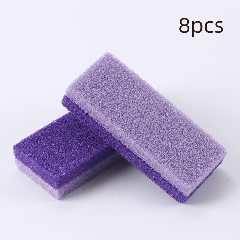 Image of 8pcs Pack Reusable Plastic Pumice For Remover & Hard Skin - Portable Manual Foot & Hand File Suitable For Pedicure, Manicure, Exfoliator, Pumice Scrubber