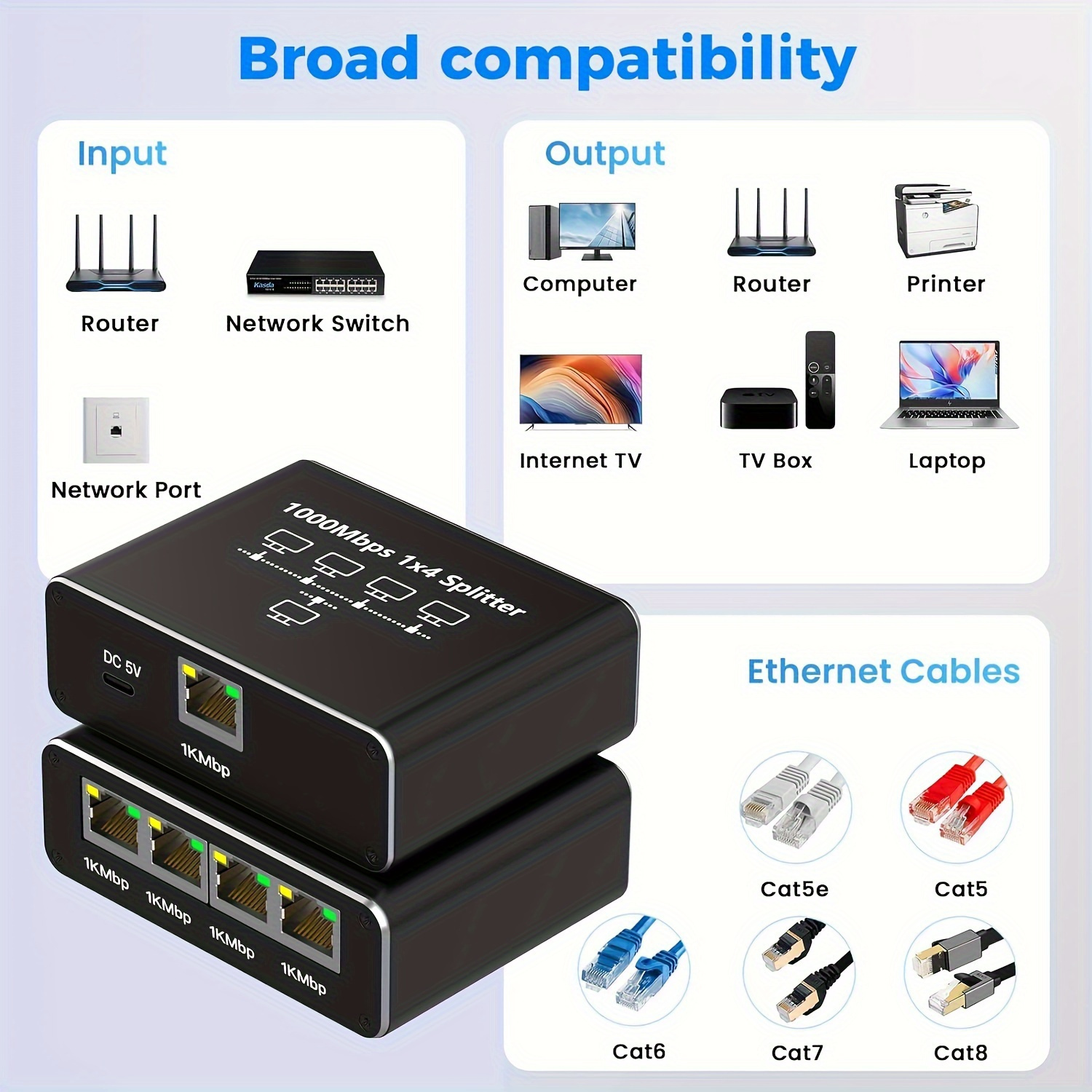 

[top-] Gigabit Ethernet 1 To 4 - For 4 , 1000mbps, Usb , Rj45 /5e/6/7/8 Cables