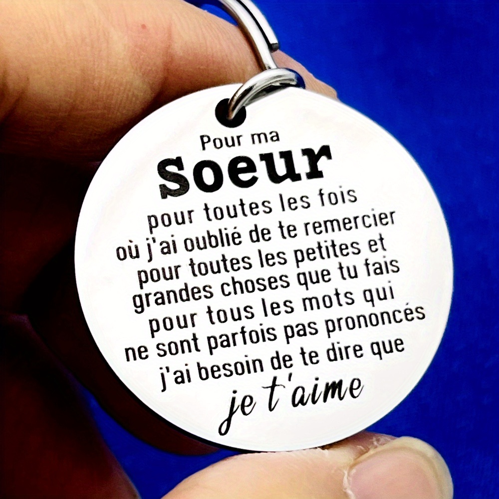 

Porte-clés Chic en Acier Inoxydable pour Femmes - Cadeau pour l' & la Meilleure , Inclut des Citations , Idéal pour Noël & la Saint-Valentin, Cadeaux pour Sœurs , Cadeaux de Porte-clés pour Meilleure