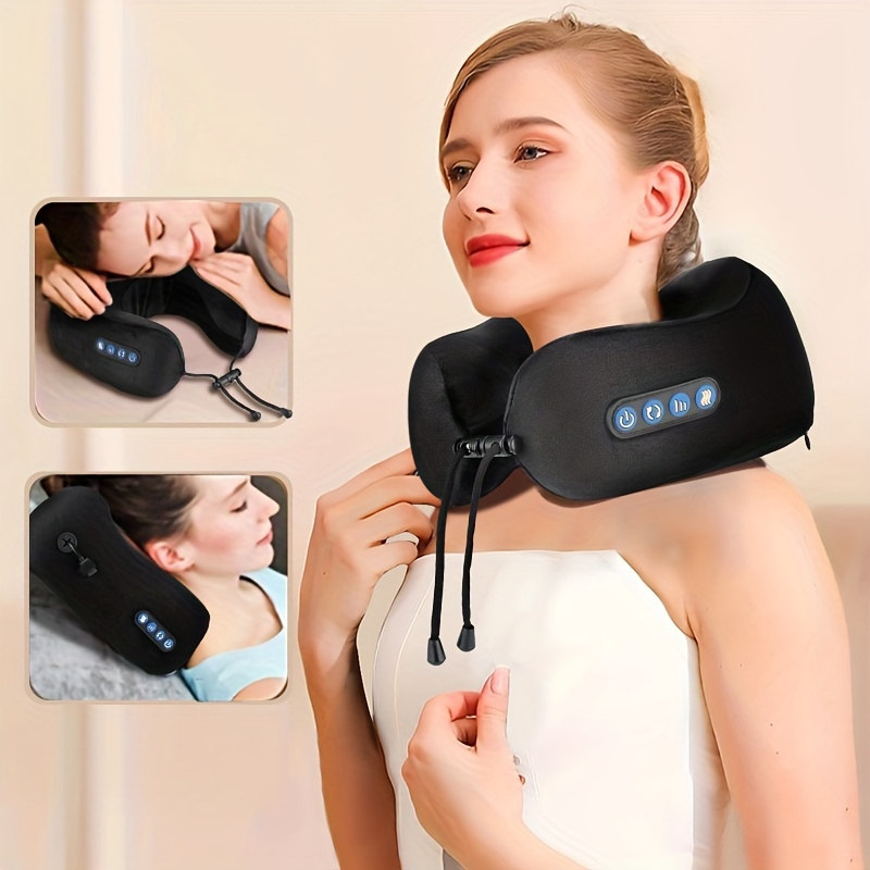 

1pc U-shaped Massage , , Electronic Massager , Usb Charging, Battery, Portable , Sleeping , Cervical Massager, Shoulder Massager