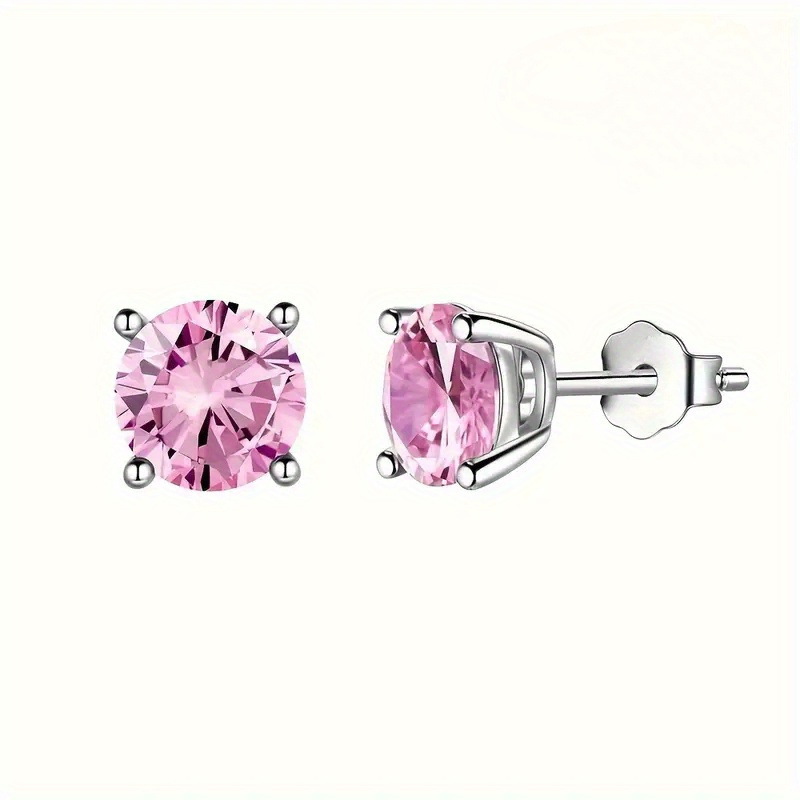 

Elegant 925 Sterling Silver Stud Earrings Stone - & Party Wear, Gift For Her, Jewelry