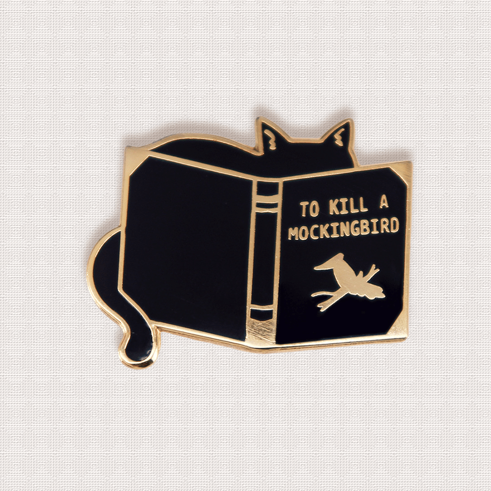 

1pc Cat Reading Classic Literature Enamel Pin, -inspired Book Lover Brooch, Alloy Lapel Pin For Clothing, Bags & Jackets, Unique And Accessory For Readers