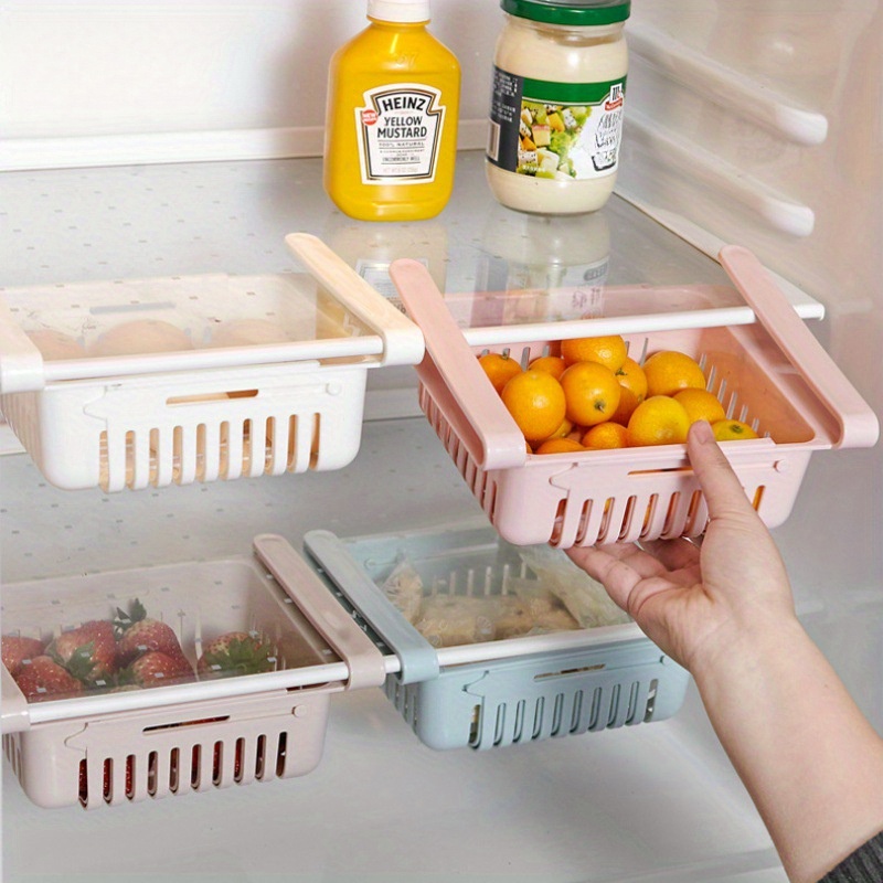 

Kitchen Storage Drawer - Multifunctional, Fresh-keeping & Draining Basket For Refrigerator Organization