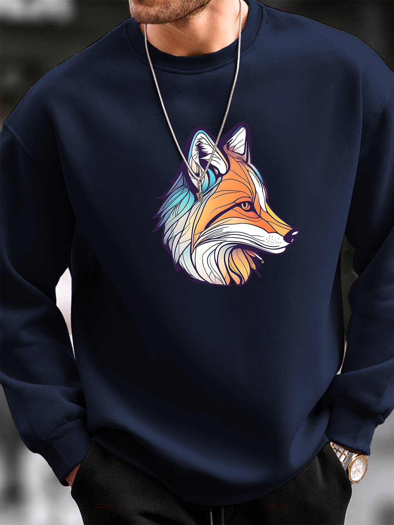 Fox sweatshirt mens sale