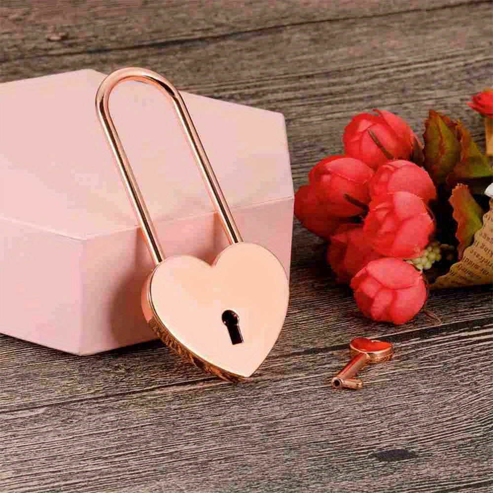 Personalized Heart-Shaped Lock, Custom Engagement Love Lock Gift