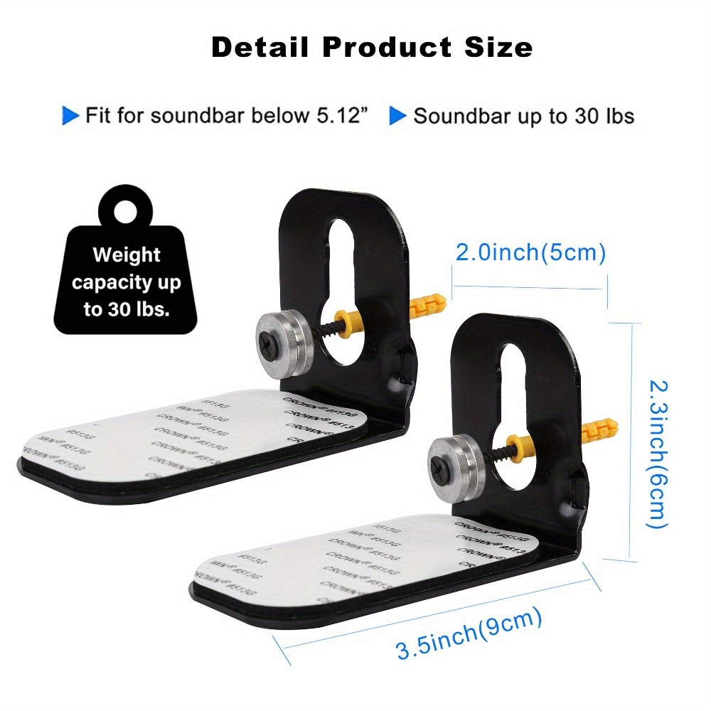 universal soundbar wall mount kit mounting brackets for     song     for tcl details 0