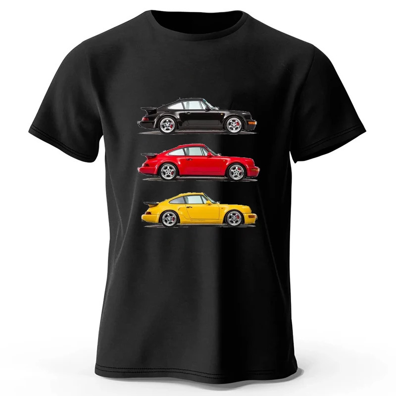 

Car Racing Classic Graphic T Shirts Short Sleeve Cotton T-shirts Oversize Tops Summer Harajuku Streetwear Men's Clothing