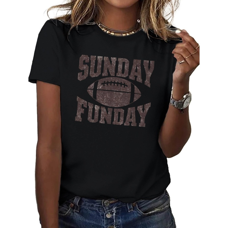 

Football Sunday Funday Pure Cotton Women's T-shirt, Comfort Fit