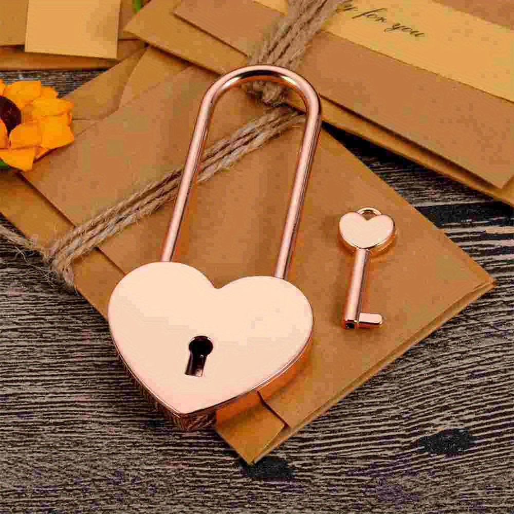 Personalized Heart-Shaped Lock, Custom Engagement Love Lock Gift