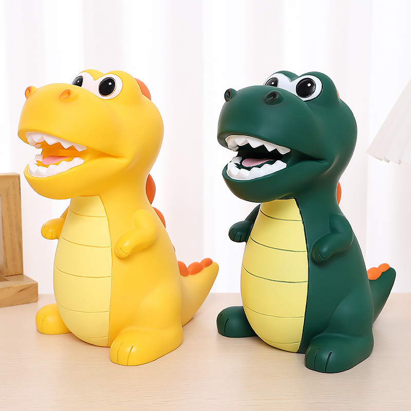 1pc creative dinosaur penny bank for saving money cute and large t rex coin bank details 10