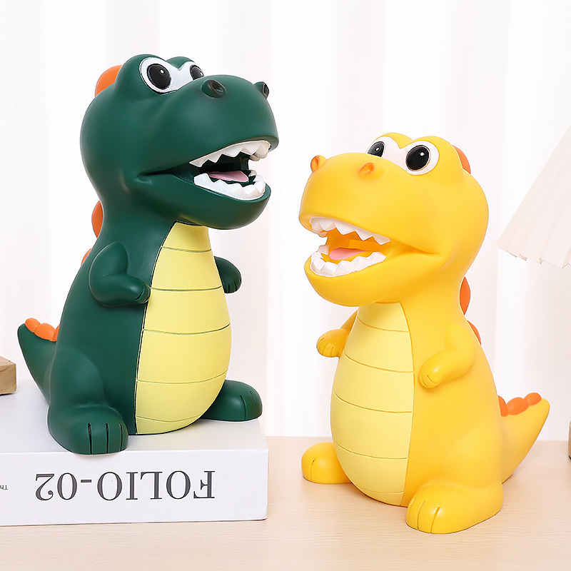 1pc creative dinosaur penny bank for saving money cute and large t rex coin bank details 12