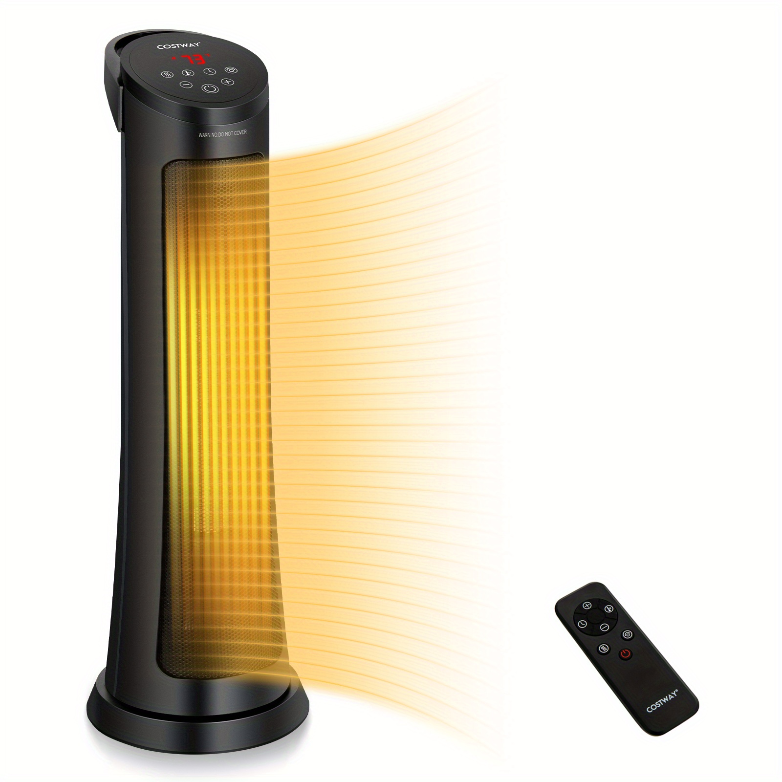 TEMU Multigot 1500w Portable Electric Swing Space Heater W/ 24h Timer &thermostat