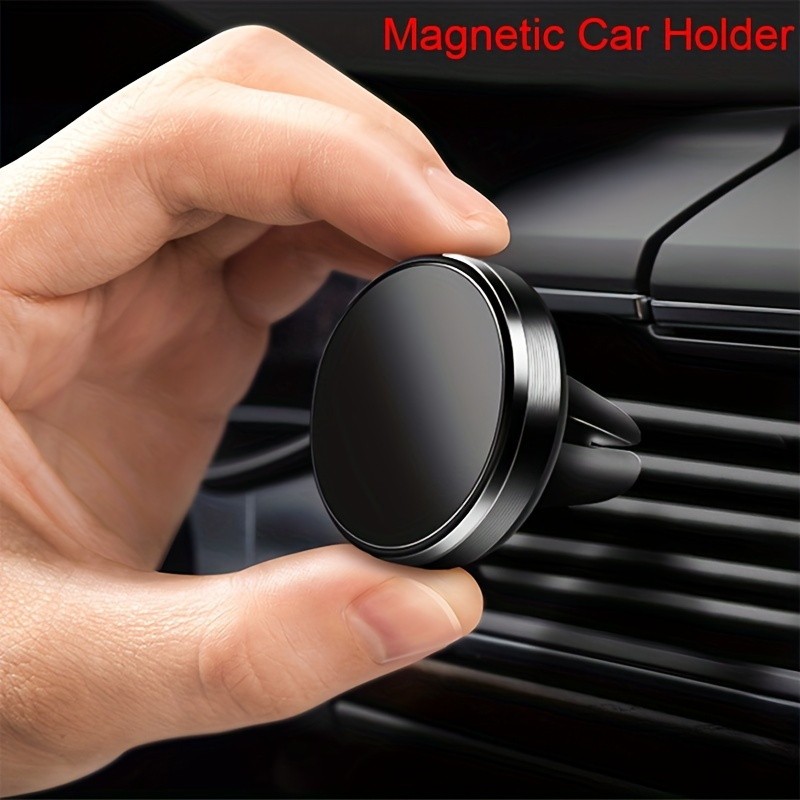 

Air Vent Magnetic Car Phone Holder: Stable And Anti-skid For Iphone 13, 12, Xr, Xiaomi, Samsung - Abs Material