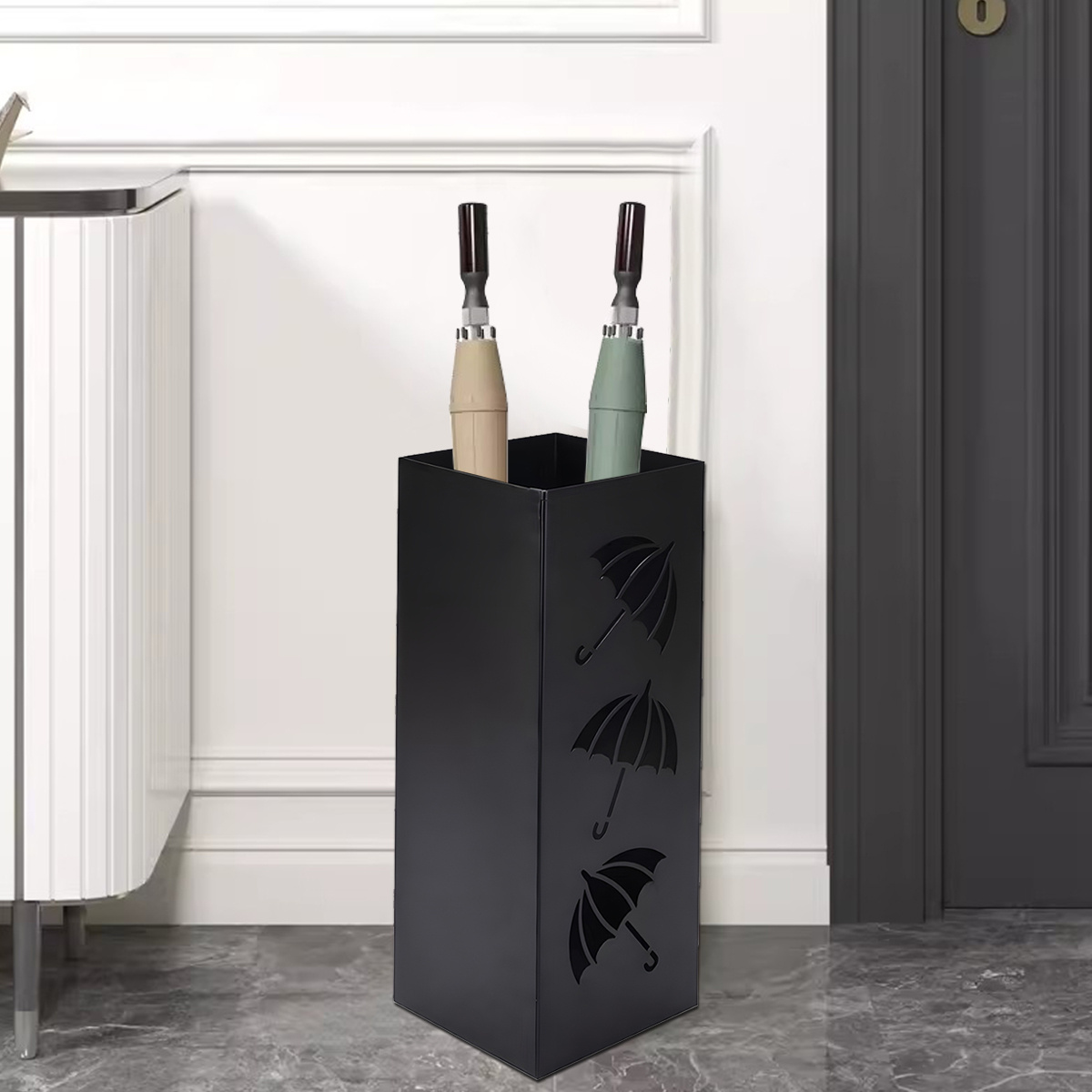 

Modern Stand: Home Entryway Storage For Umbrellas - 16.30" X 16.30" X 42.54" - Hotel And Home Decor