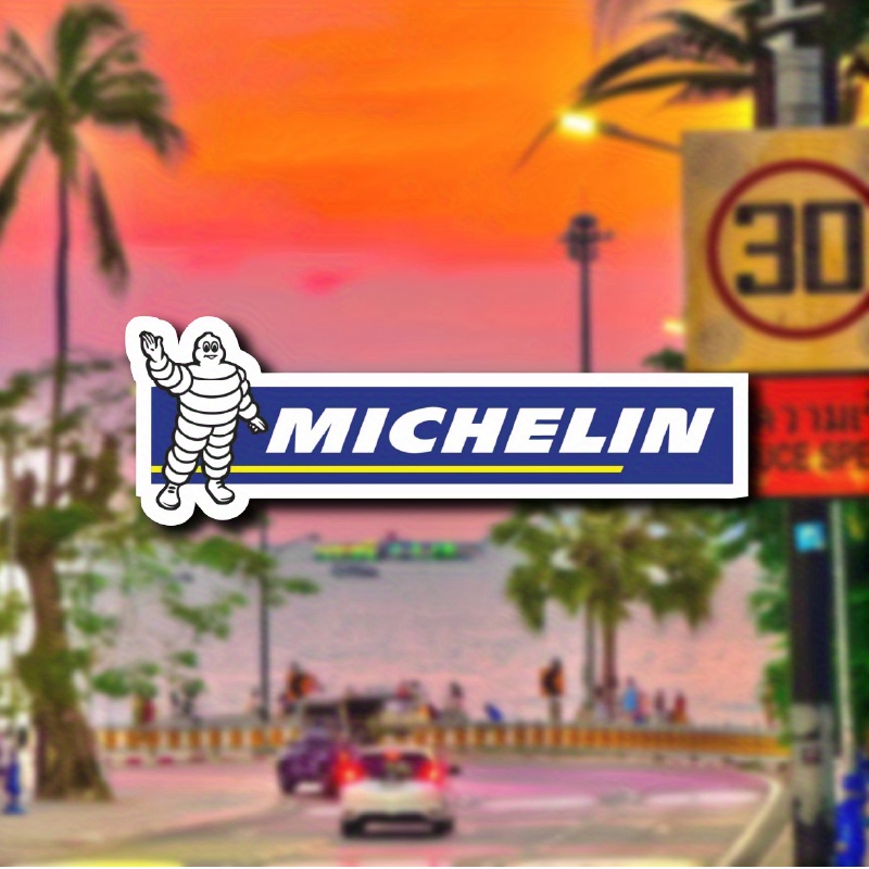 

Michelin Racing Decal Sticker: Us Made, Vinyl Material, Perfect For Truck And Car Windows