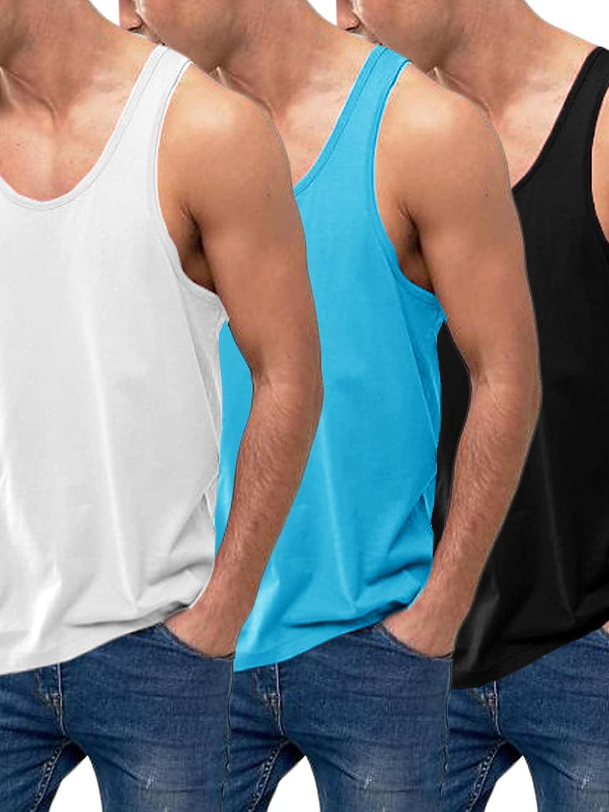 Lot De 3 Débardeurs Homme En Coton - Sans Manches, Coupe Ajustée, Respirant, Pour Sport Et Quotidien