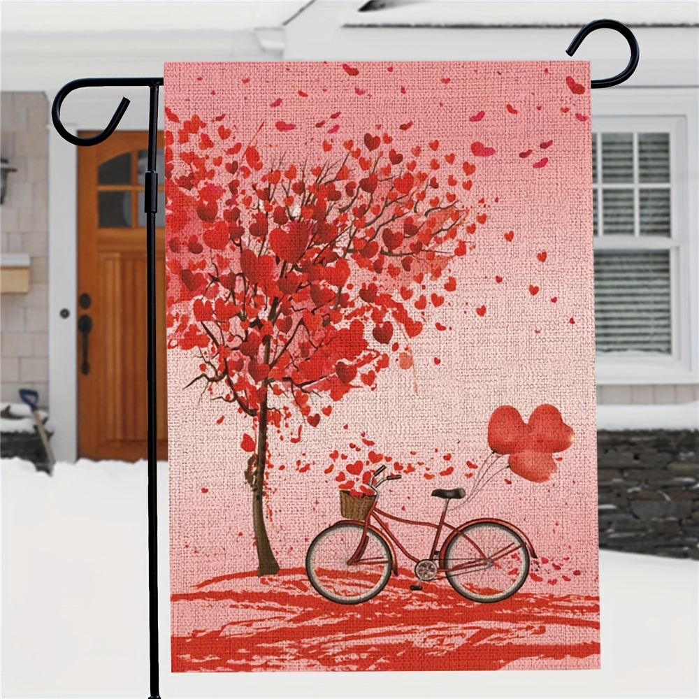 

's Day Double- Burlap - 12x18 , For & Decor, For & , Polyester, No Included