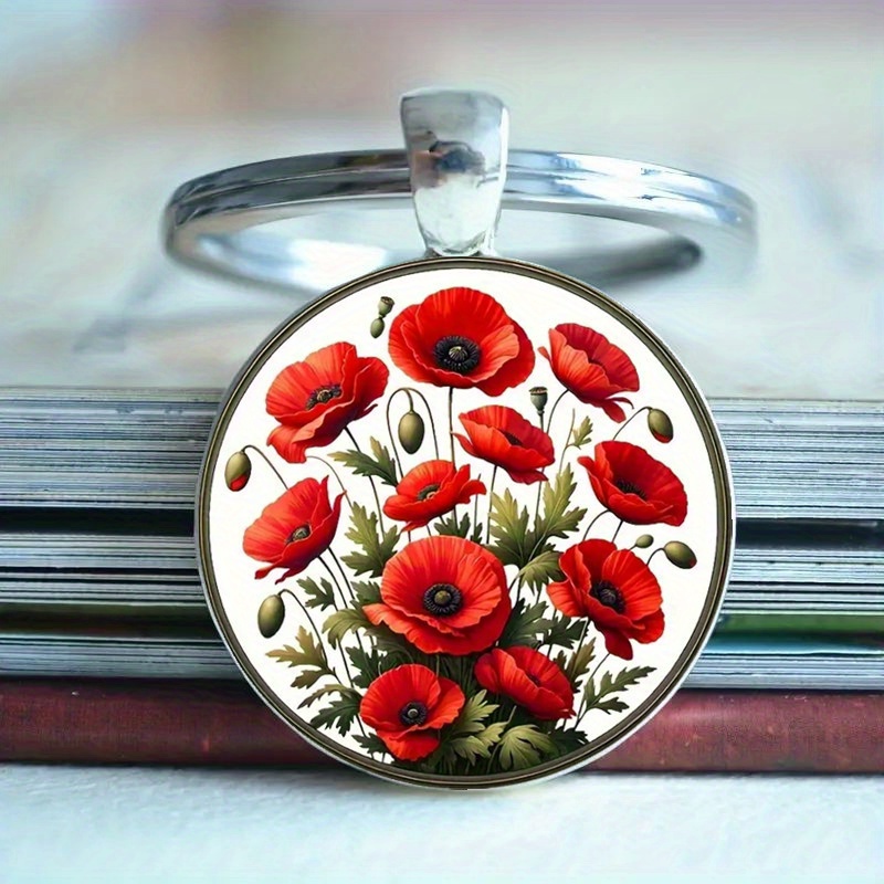 

Chic Floral Keychain - Zinc Alloy, Fashionable Accessory For , Perfect Gift Idea, Flowers Bloom, Beauty