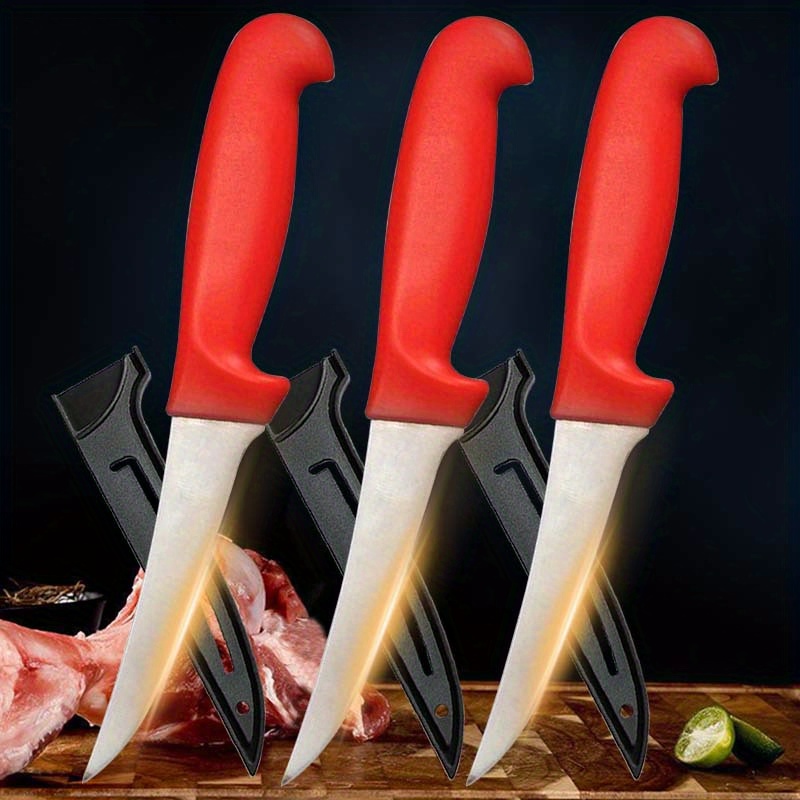 

Stainless Steel Skinning Carving Knife Kitchen Boning Knife Meat Butcher Cleaver Utility Slicing Fish Vegetable Fruit Knives