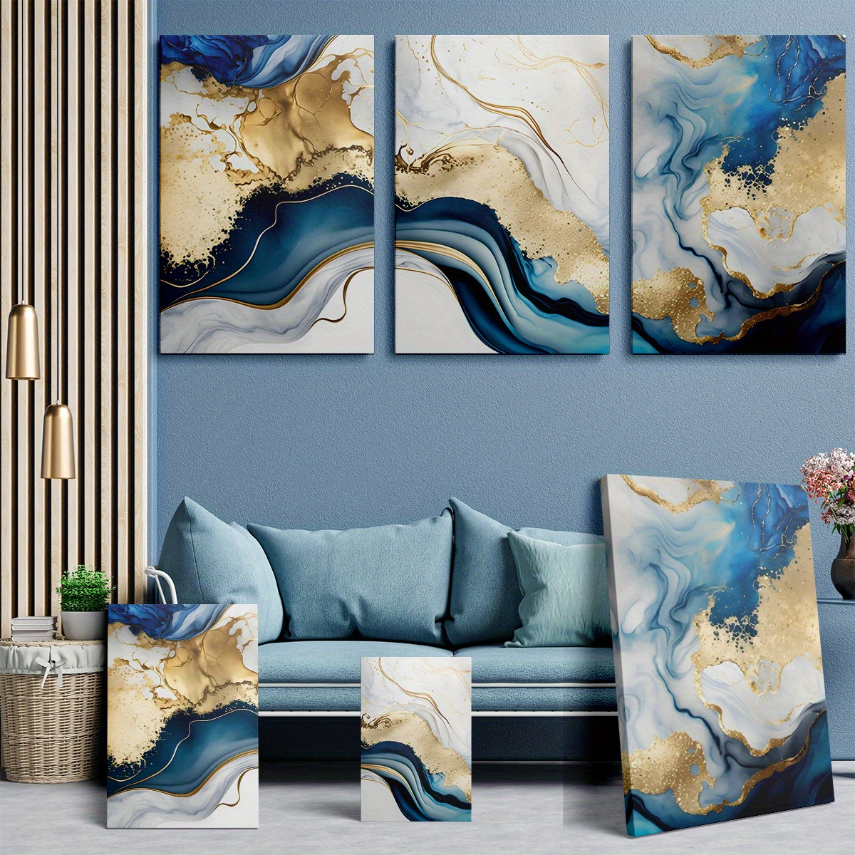 

3pcs Canvas Posters, Modern Abstract Marble Wall Art Posters Canvas Painting Prints Pictures Bedroom Living Room Interior Home Decoration