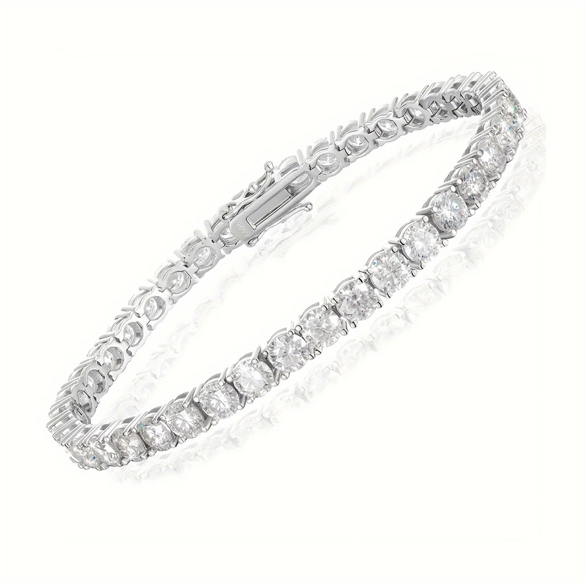 Image of 1pc S925 Sterling Silver Moissanite - 2mm/ 3mm/ 4mm/ 5mm/ 6.5mm Gemstone Jewelry For Men And Women, Perfect Gifts For Him, Her, Birthday, Anniversary, Engagement, Wedding