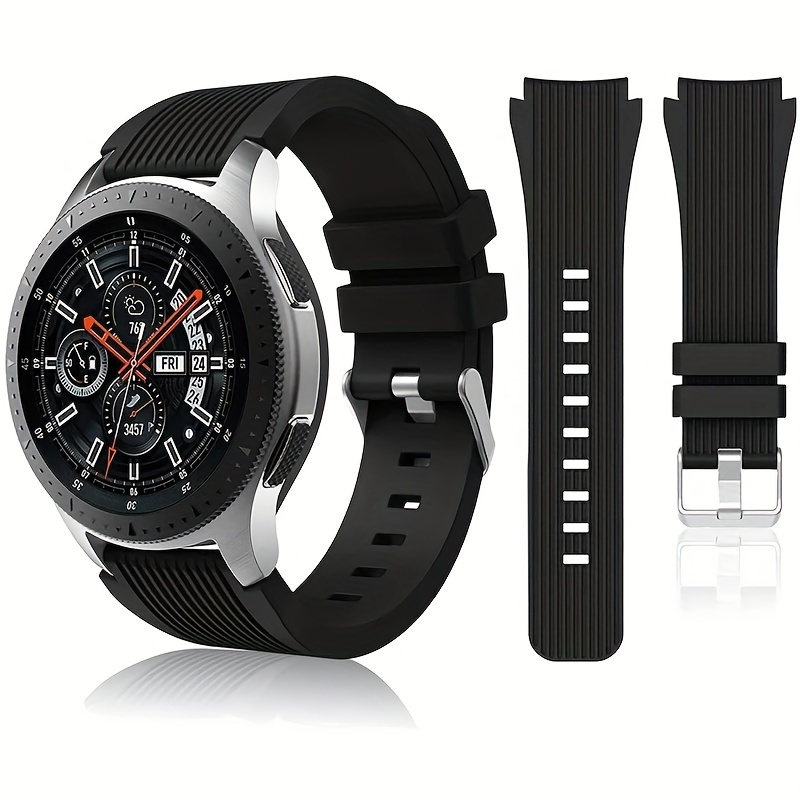 

Suitable For Samsung Galaxy Watch 46mm Strap/ S3 Frontier, Classic Strap/ 45mm Strap, 22mm Soft Silicone Strap Bracelet Sports Strap, Suitable For Both Men And Women.