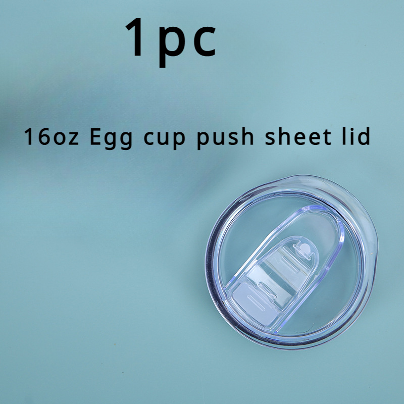 

16oz Transparent Sliding Lid For Insulated Cups: Leak-proof And Spill-proof, Large Capacity, Ps Material