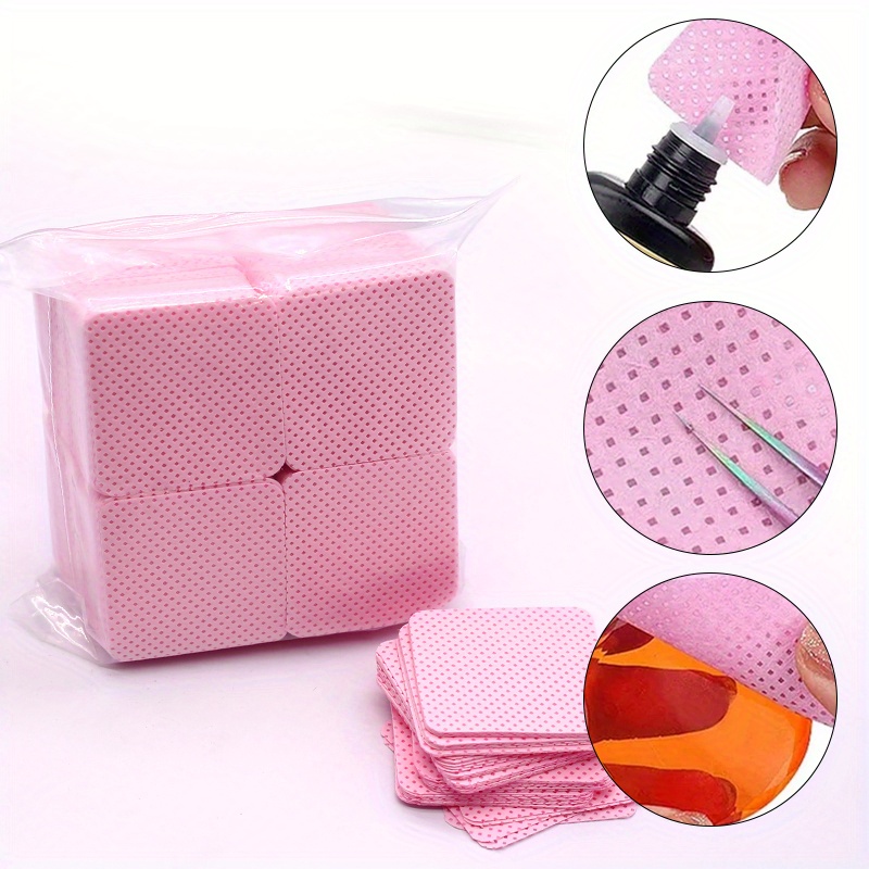 

500 Pcs Nail Polish Remover Pads, Magic Nail Wipes, Unscented Manicure Cleaner Dispenser Tips For Gel & Acrylic Nails - Professional Tools & Accessories