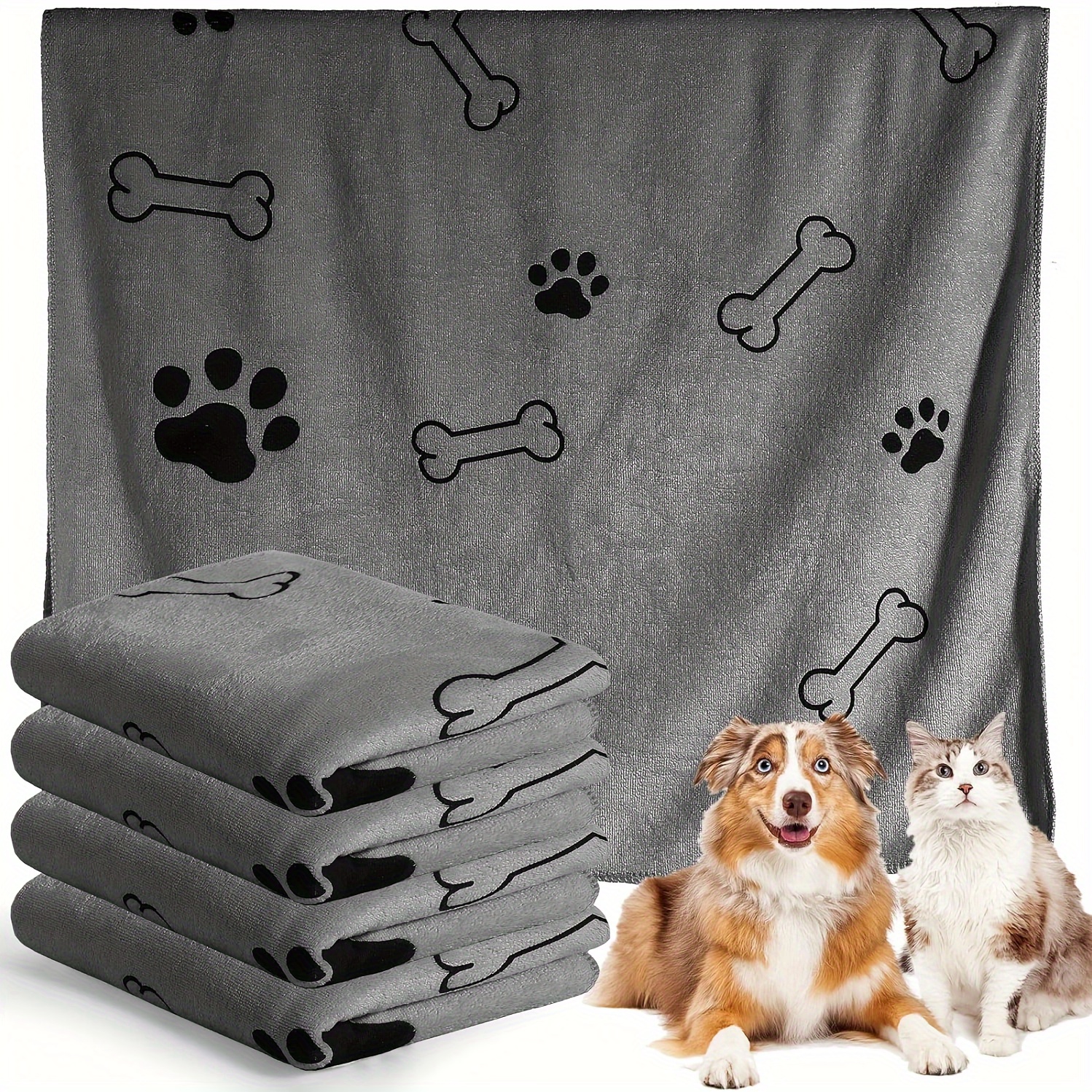 

2/1, Ultra- Dog Towel - Quick Drying, Soft Pet Bath Towel And Beauty Cloth, Suitable For Large And Medium-sized Dogs