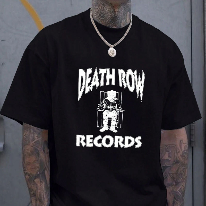 

Death Row Record Classic T-shirt Men's Summer Short-sleeved Round Neck Casual Bodysuit