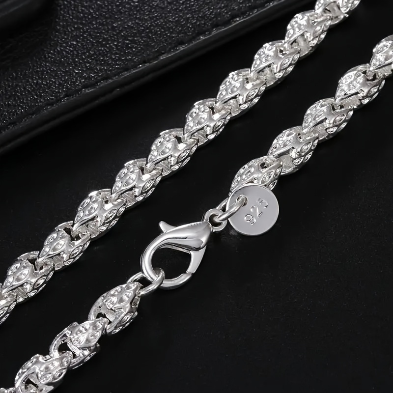 

1pc Fashion 925 Sterling Silver Chain, And Women Necklace Gift