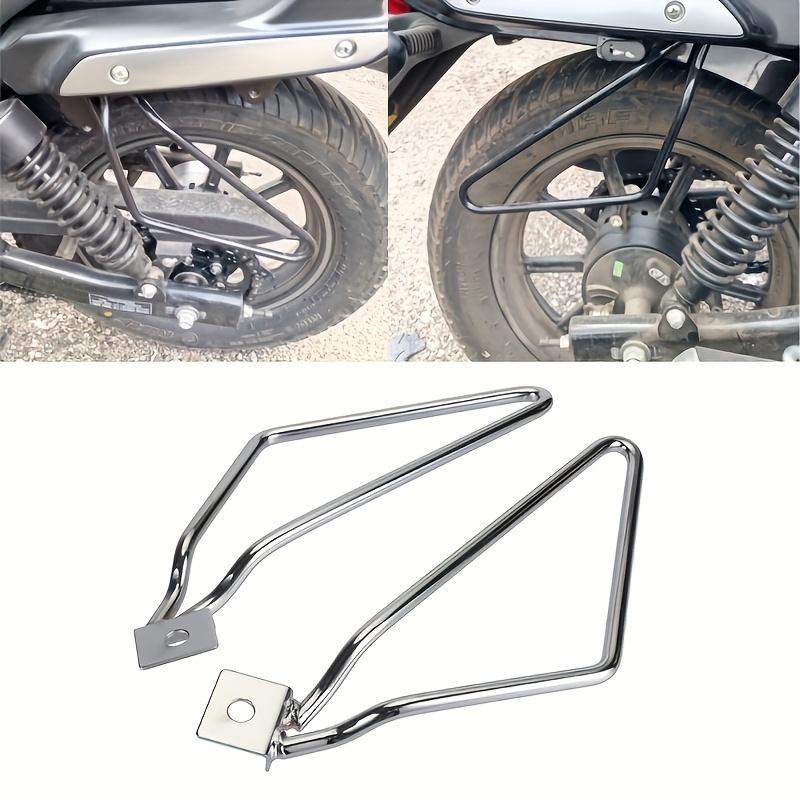 

Ensemble de supports de sacoches de moto en fer, sangle détachable, ajustement universel pour les scooters de rue, protection de montage de sacoches de moto