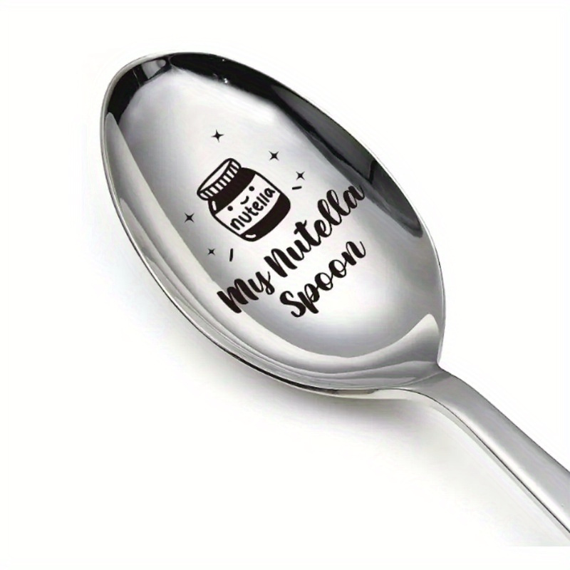 engraved metal coffee spoons   gift for daughter   special occasion holiday lovers day present cutlery details 2