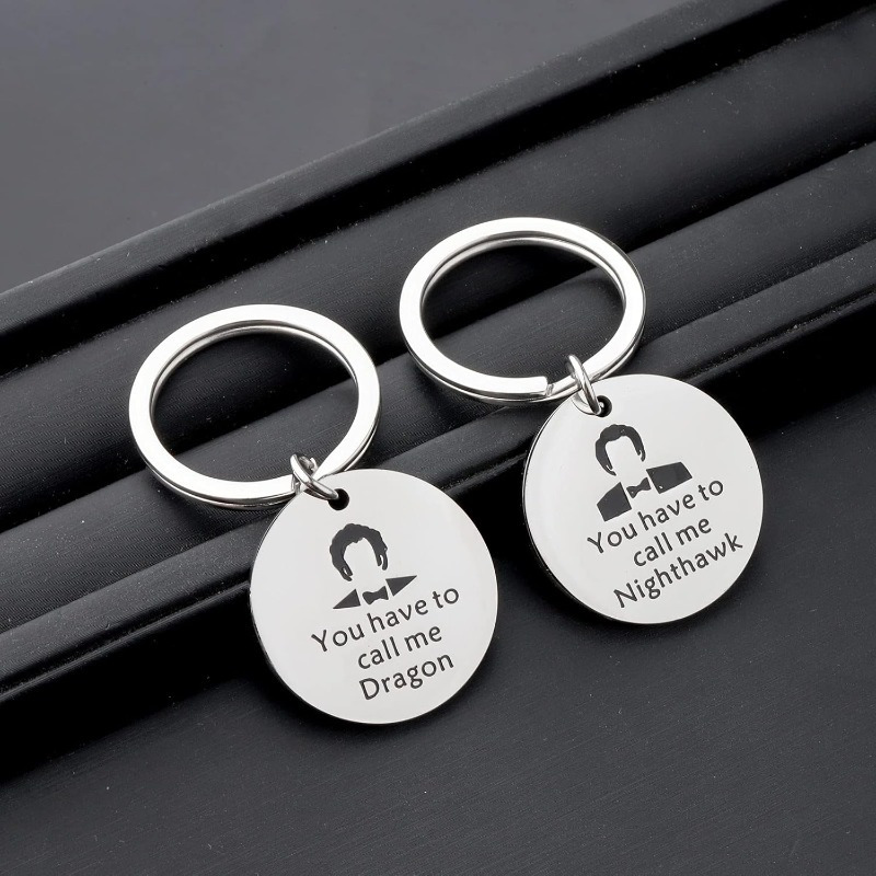 

2 Pcs Step Brothe Inspired Keychains: ' To ' & ' To Dragon' - Cute And Gift For - Stainless Steel Material