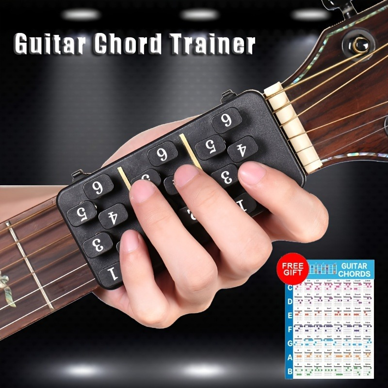 

Acoustic Guitar Chord Trainer For Beginner’s - Portable 38-41" Folk Guitar Learning System With Easy Reference Chart